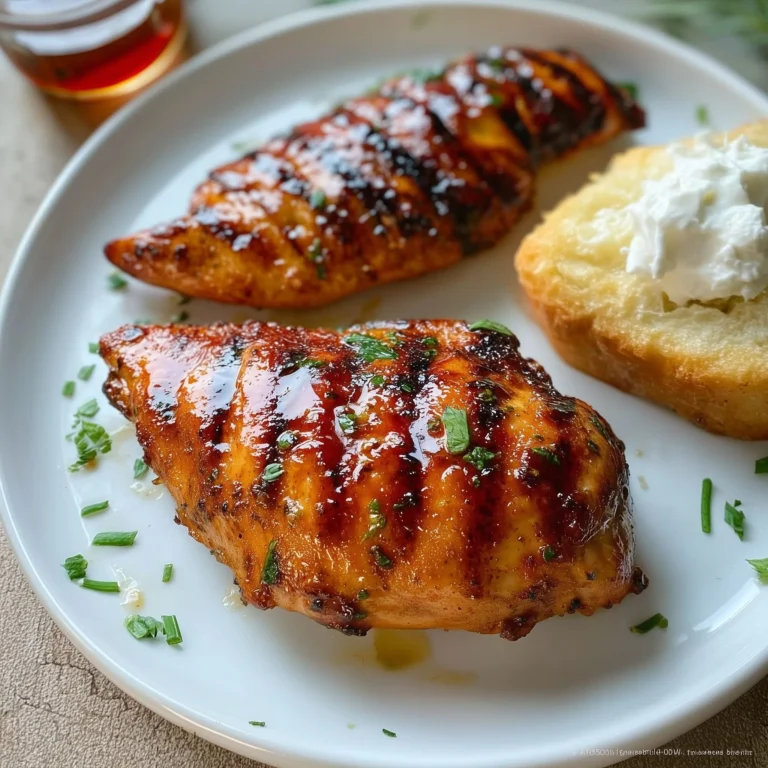 Honey glazed grilled chicken on the barbecue grill, ready to serve