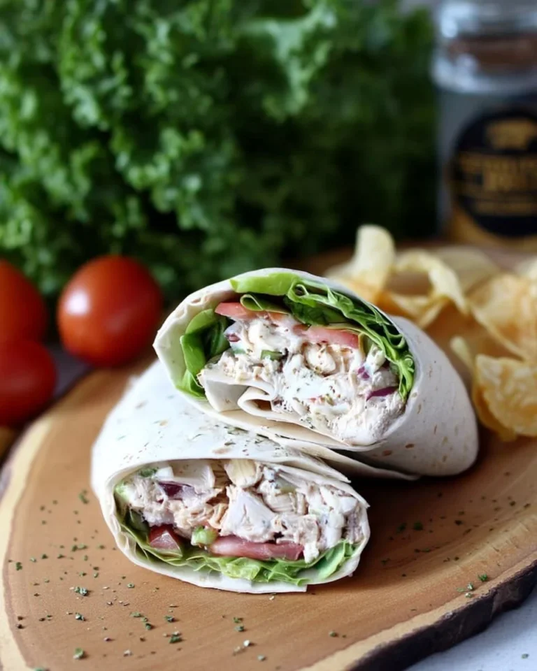 Easy chicken salad wraps filled with fresh ingredients for a quick meal.