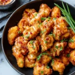 Delicious quick and easy Bang Bang Chicken served on a plate