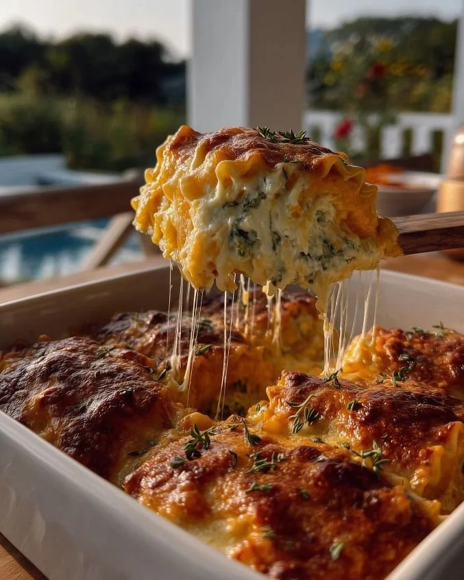 Delicious Butternut Squash Lasagna Roll Ups with creamy sauce and fresh herbs