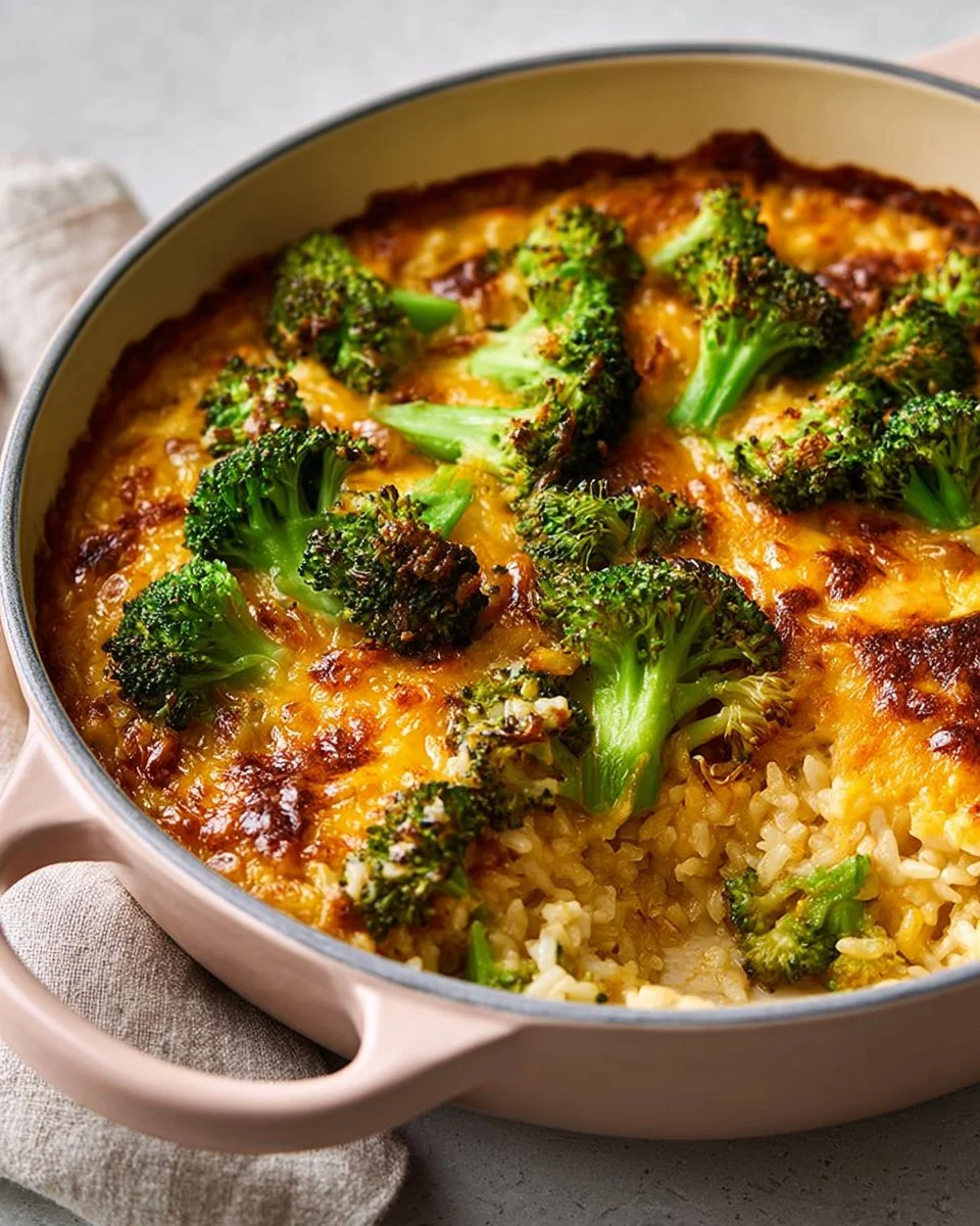 Cheddar Broccoli Rice Skillet