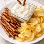 Easy Ranch Chip Dip served with fresh vegetables