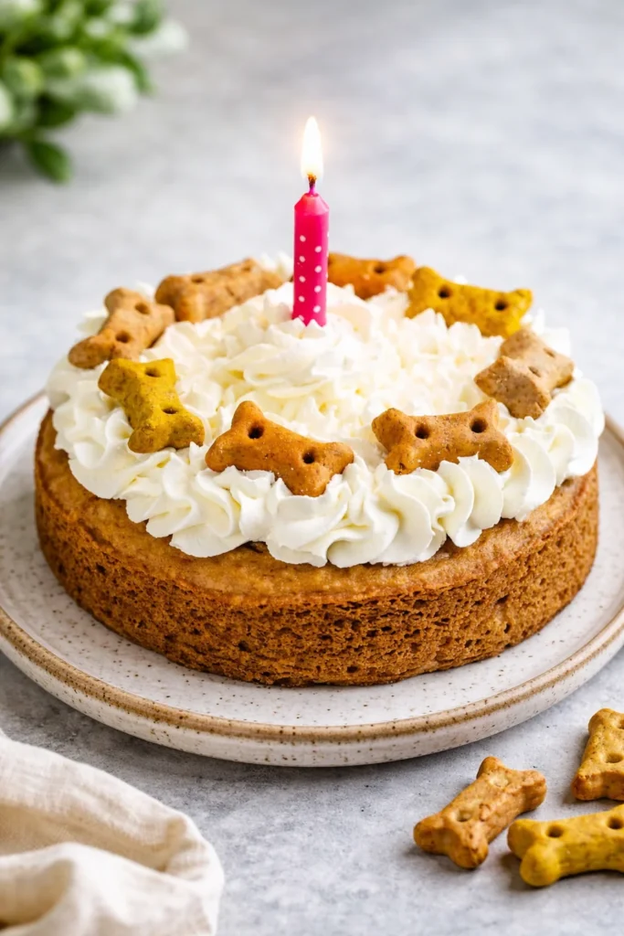 Delicious homemade dog cake recipe with natural ingredients
