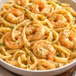Delicious Garlic Shrimp Pasta with succulent shrimp and garlic sauce