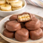 Delicious Chocolate Banana Peanut Butter Bites ready to enjoy as a snack.