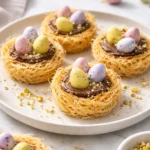 Easter desserts made with Kataifi pastry, showcasing festive and sweet treats.