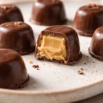 Keto Peanut Butter Chocolate Fat Bombs on a plate