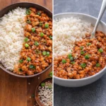 Low carb firecracker ground chicken dish served in a bowl