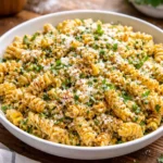 Colorful Street Corn Pasta Salad with fresh ingredients and vibrant flavors