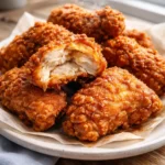 Delicious air fryer crispy chicken served with a golden-brown crust