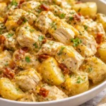 Slow Cooker Cheesy Ranch Chicken with Potatoes in a bowl