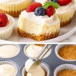 Delicious assortment of mini cheesecakes in colorful cups