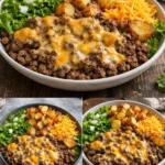 Delicious Smash Burger Bowl filled with fresh ingredients and bold flavors