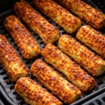 Crispy Air Fryer zucchini fries served with dipping sauce