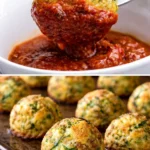 Golden-brown zucchini garlic bites served on a plate