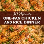 Delicious one-pan chicken and rice dinner ready in 30 minutes